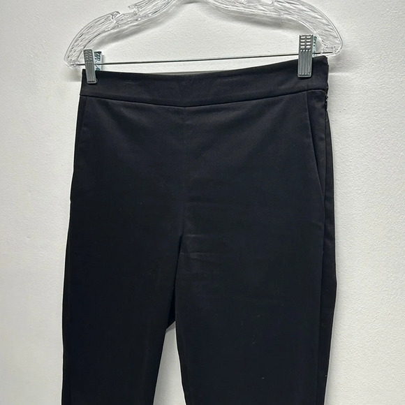 Frame Pants High Waisted Capri Cropped Pant Cotton Stretch Black Womens Size 4 - Picture 3 of 11